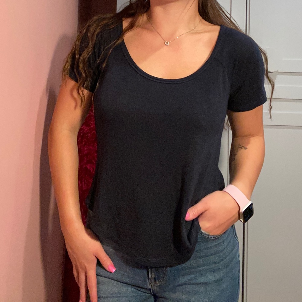 Brandy Melville Navy Blue Simple Top